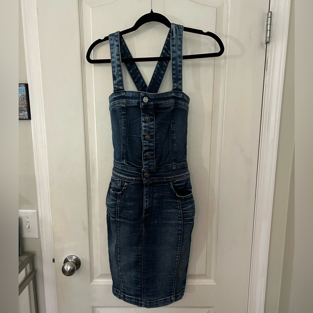 G-Star Lynn Slim Pinafore Dress